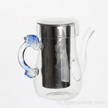 Ceainic De Sticlă Cu Infuzor Din Oțel Inoxidabil / Infuzor De Sticlă